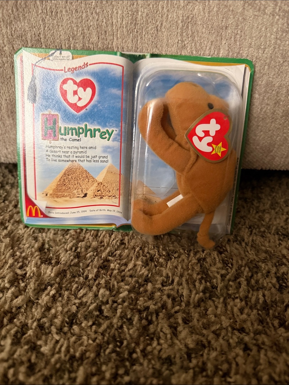 Ty Brown Humphrey the Camel Plush with Heart Tag